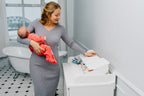 Uitklapbaar commode opzetstuk van berkenhout op witte ladekast – afbeelding 8