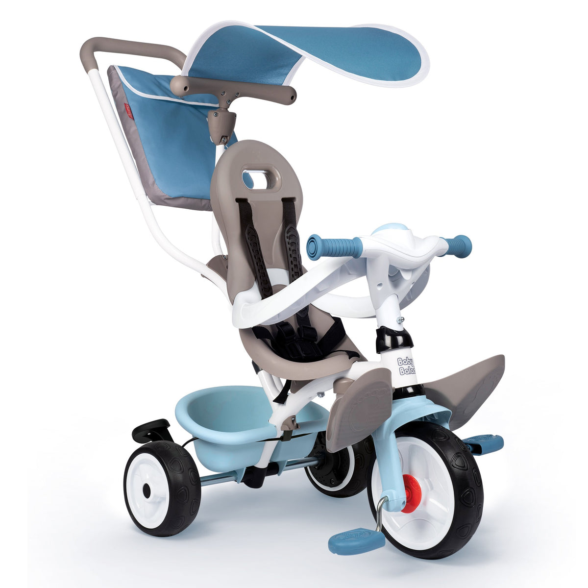 Driewieler met duwstang Baby Balade Plus blauw