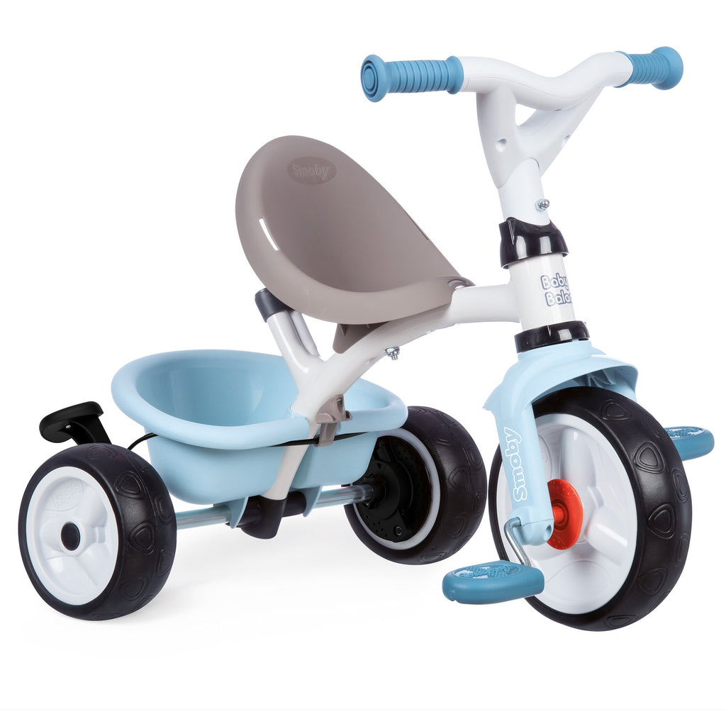 Driewieler met duwstang Baby Balade Plus blauw – afbeelding 2