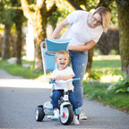 Driewieler met duwstang Baby Balade Plus blauw – afbeelding 5