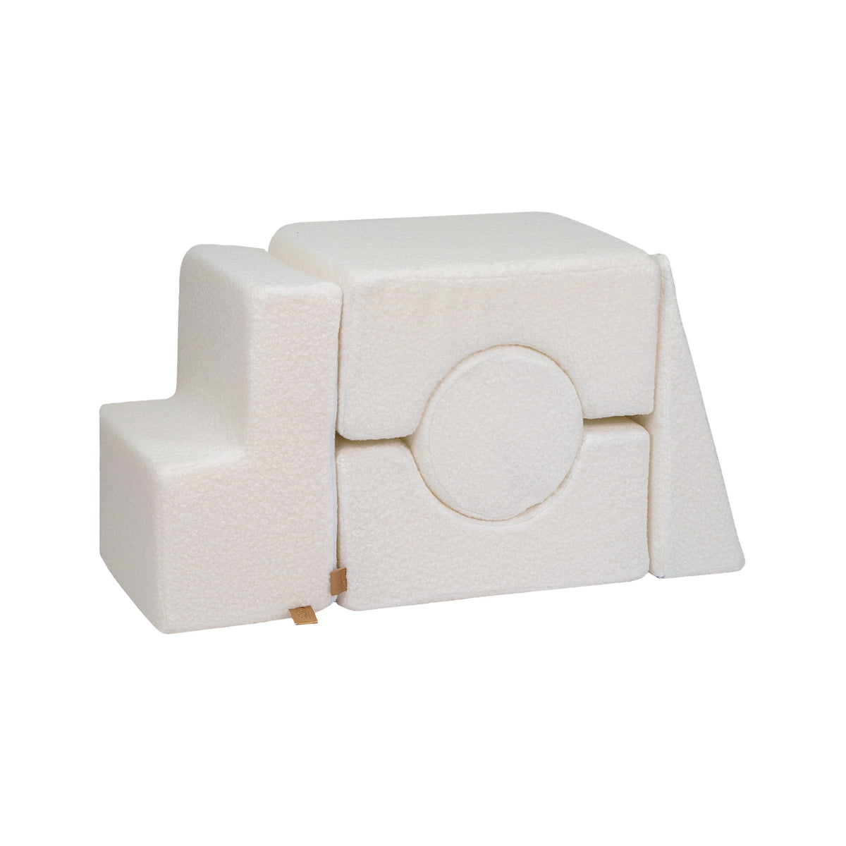 Foam vormenset bouclé wit 5-delig – afbeelding 3