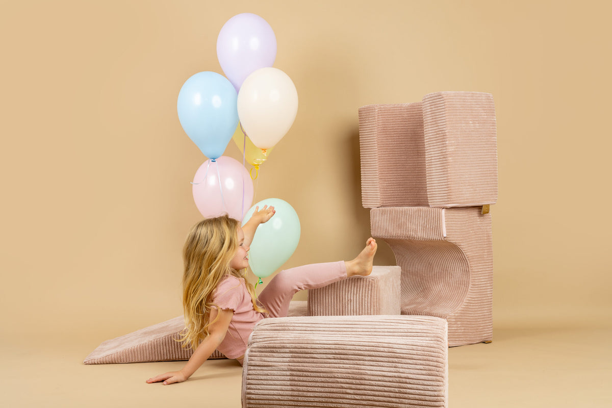 Foam vormenset ribstof poederroze – afbeelding 4