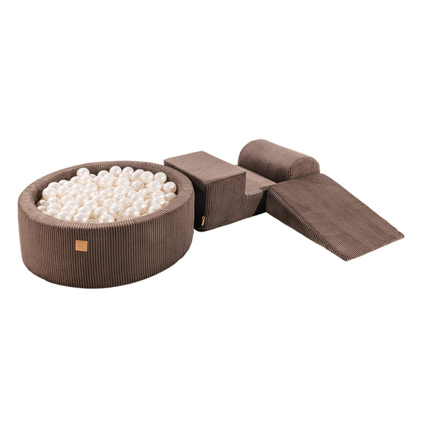 Foam Speelset met Ballenbak Bruin
