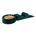 Foam speelset met ballenbak – groen velours, 200 ballen