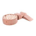 Foam speelset met ballenbak – roze en parelwit