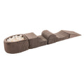 Foam speelset met kleine ballenbak – bruin en parelwit