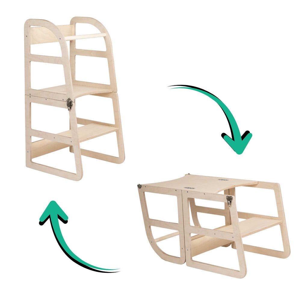 Transformable Kitchen Tower - Sleekstep, Convertible 2-in-1