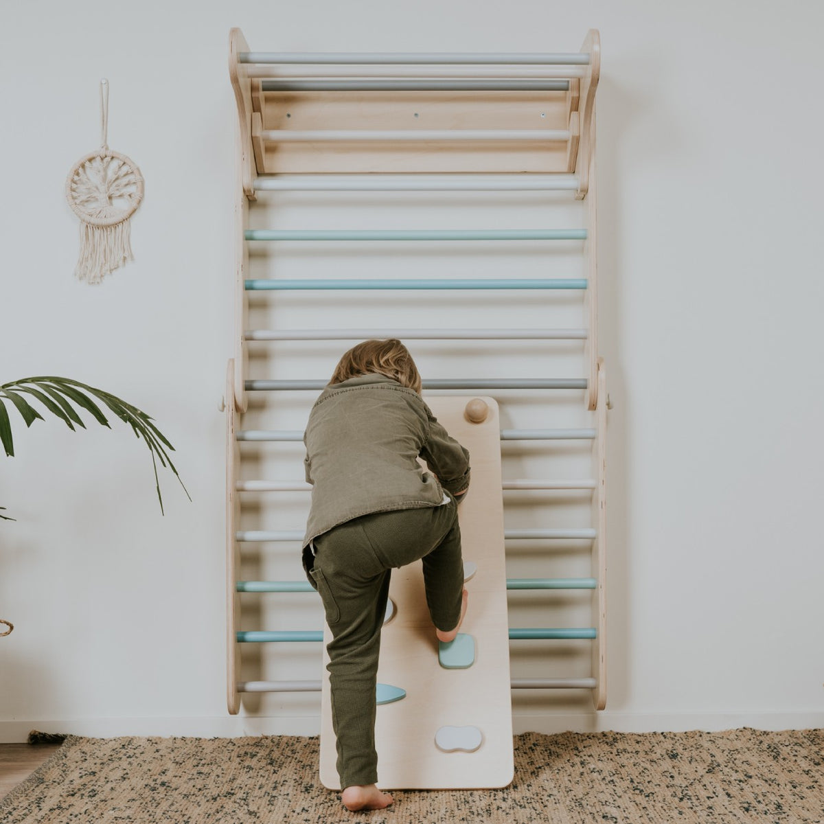 Glijbaan voor pikler driehoek en Zweedse wand – pastel – afbeelding 3