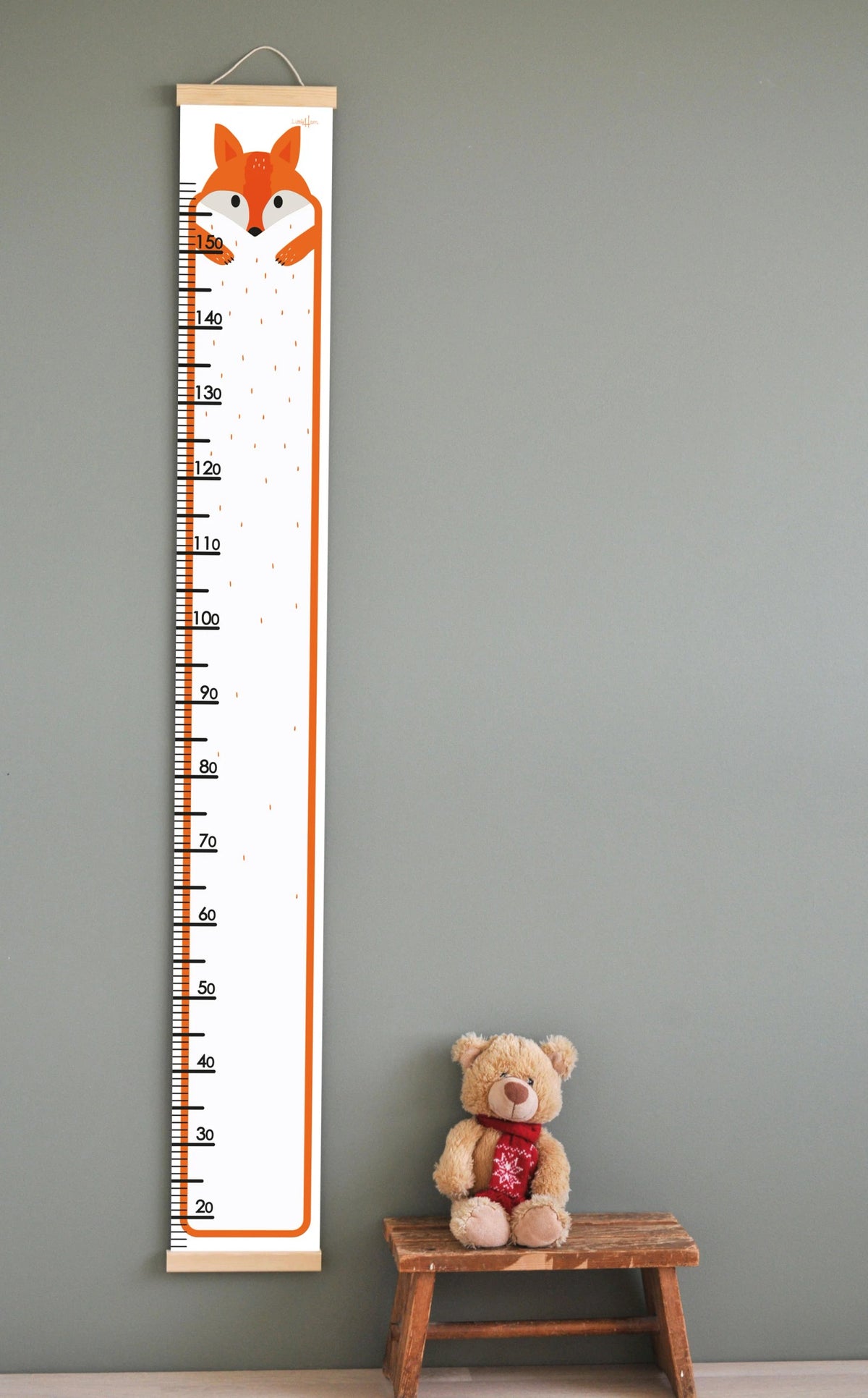 Groeimeter kinderkamer – slimme vos