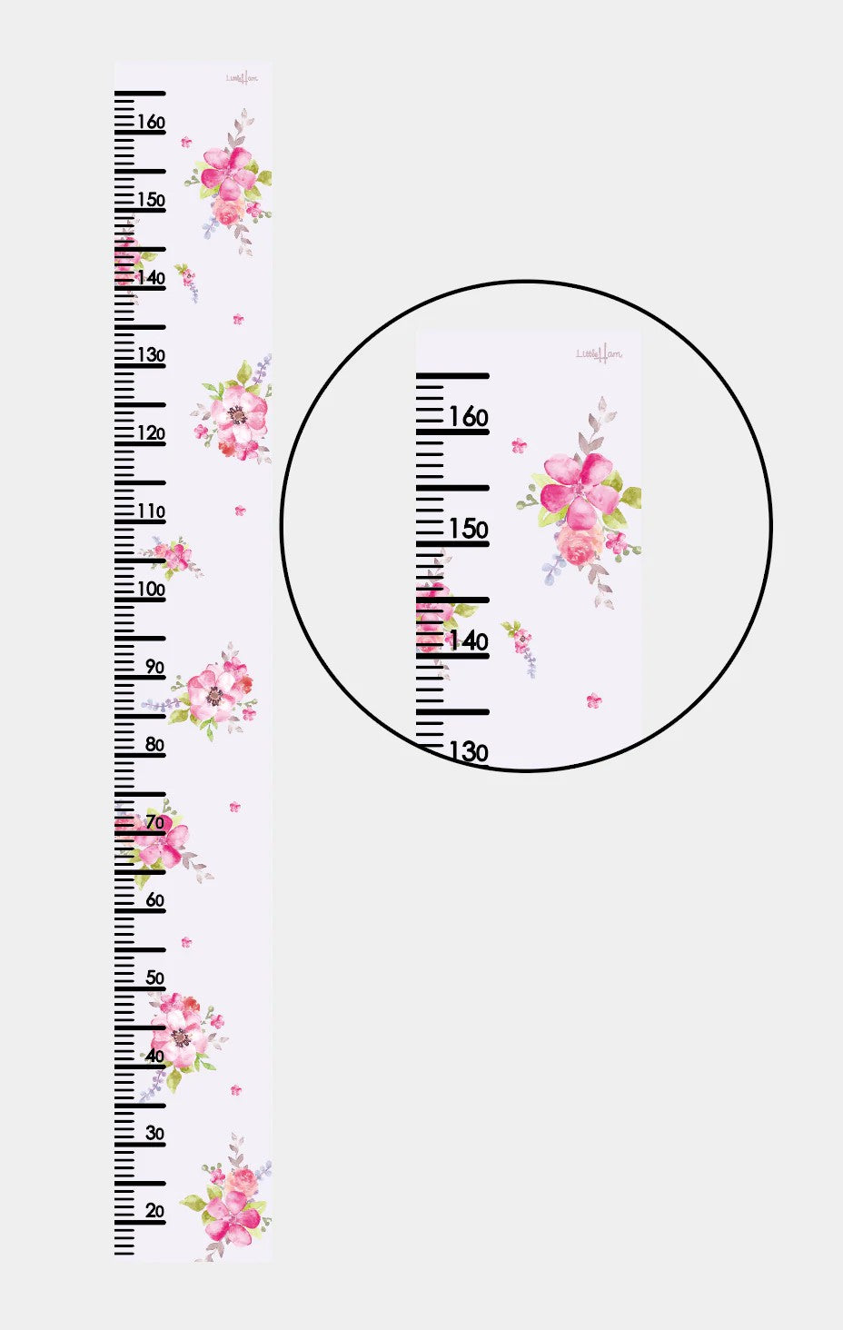 Groeimeter kinderkamer van papier – prinses – afbeelding 2