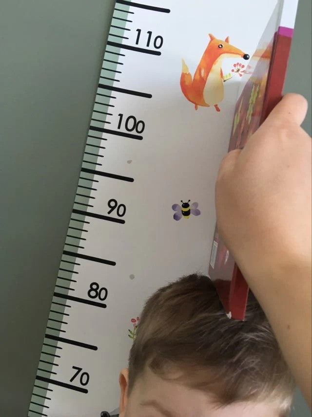 Groeimeter kinderkamer van papier – vrolijke dieren – afbeelding 3
