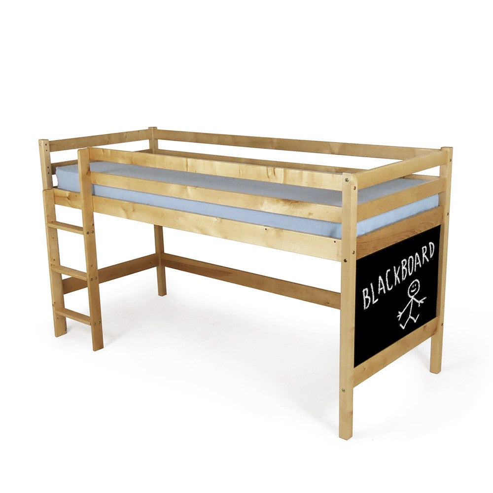 Halfhoogslaper berkenhout met krijtbord naturel