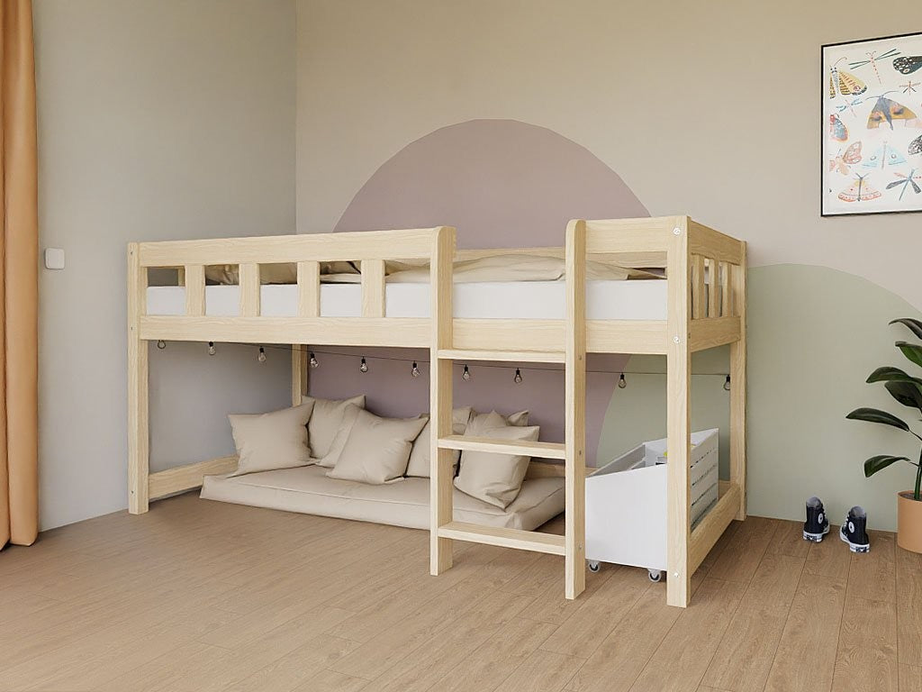Halfhoogslaper Plotty 90x200 naturel