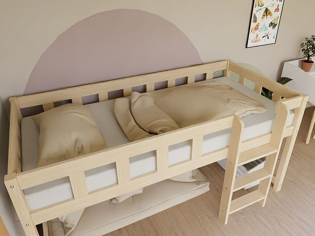 Halfhoogslaper Plotty 90x200 naturel – afbeelding 4