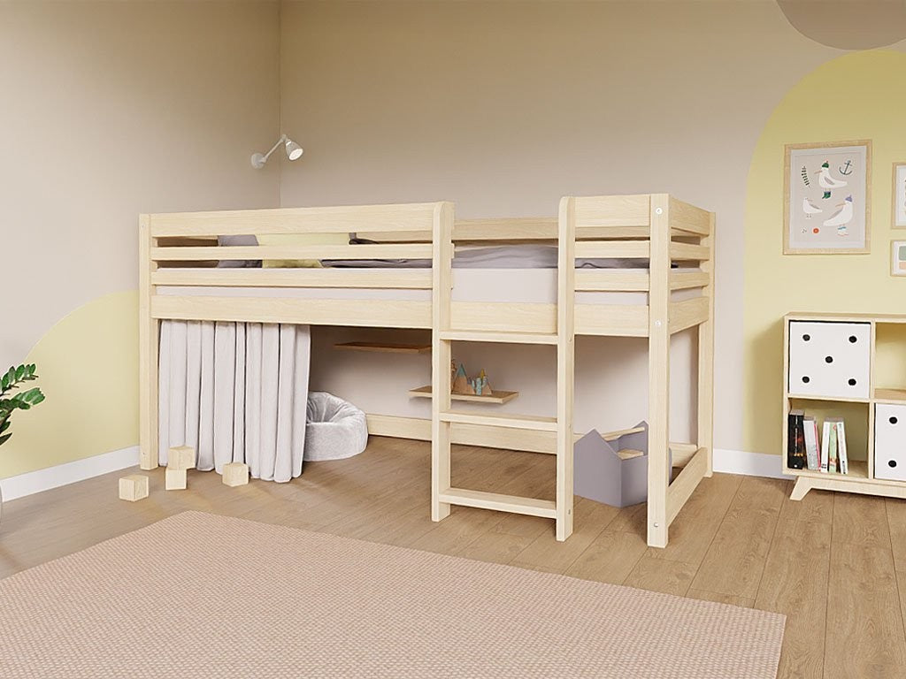 Halfhoogslaper TULY met ladder 90x200 cm