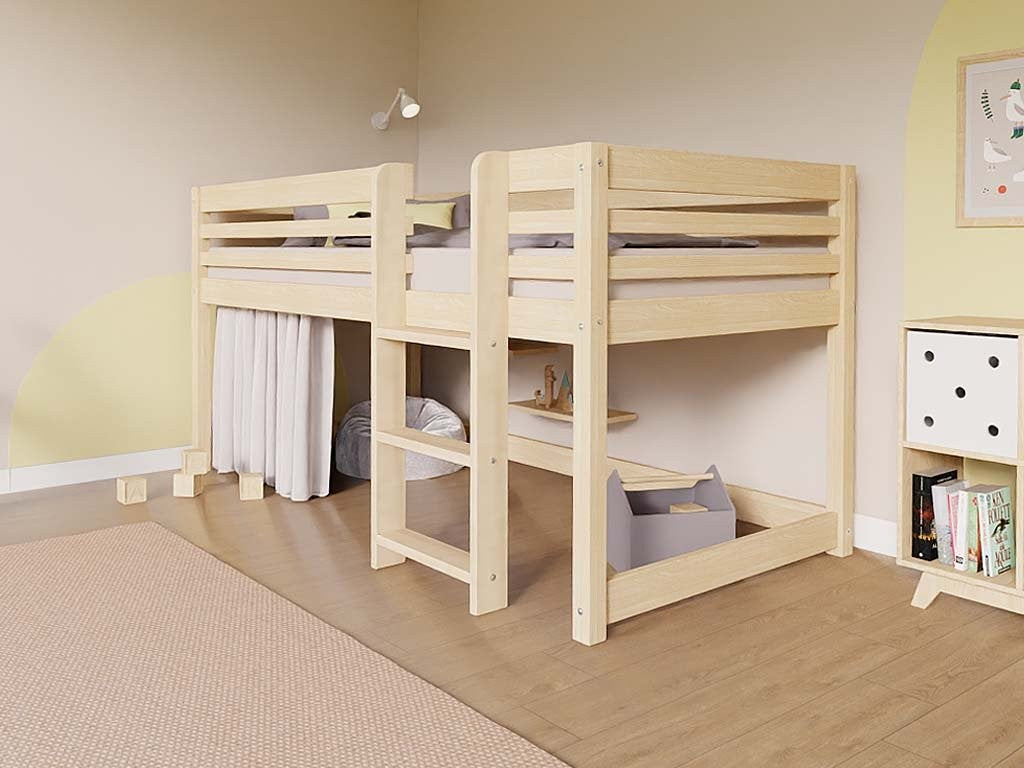 Halfhoogslaper TULY met ladder 90x200 cm – afbeelding 4