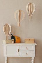Hangdecoratie kinderkamer – set van 3 houten luchtballonnen – afbeelding 4