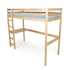 Hoogslaper kinderkamer met bureau – berkenhout – afbeelding 2