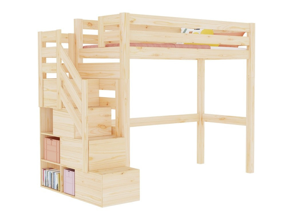 Hoogslaper MAKALU met opbergtrap 90x200 cm – afbeelding 7