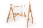 Houten babygym met vikingspeeltjes – opvouwbaar