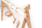 Houten babygym met vikingspeeltjes – opvouwbaar – afbeelding 3