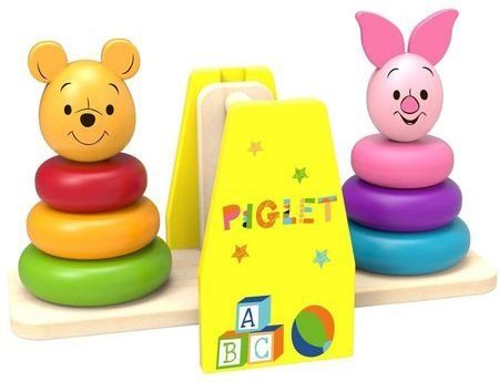 Houten balansspel Winnie de Poeh en Knorretje