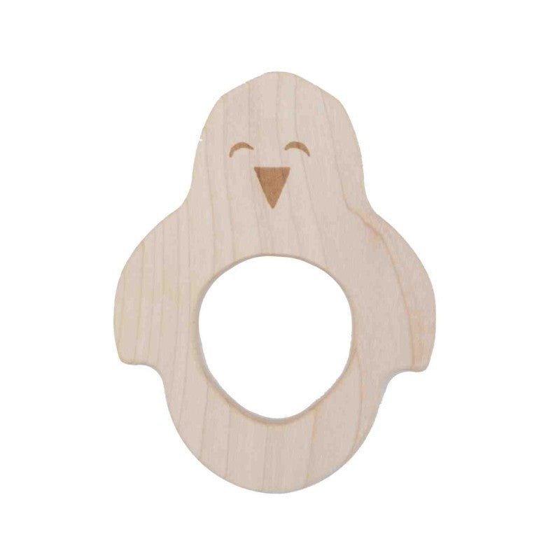 Houten bijtring pinguïn