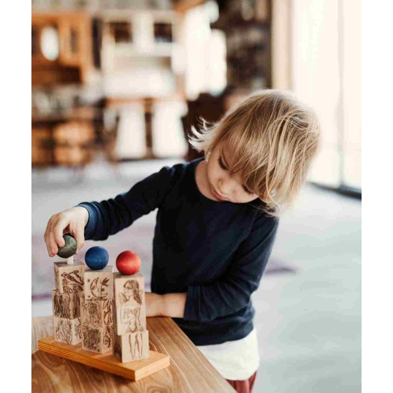 Houten draaipuzzel Droomland kleurrijk – afbeelding 2