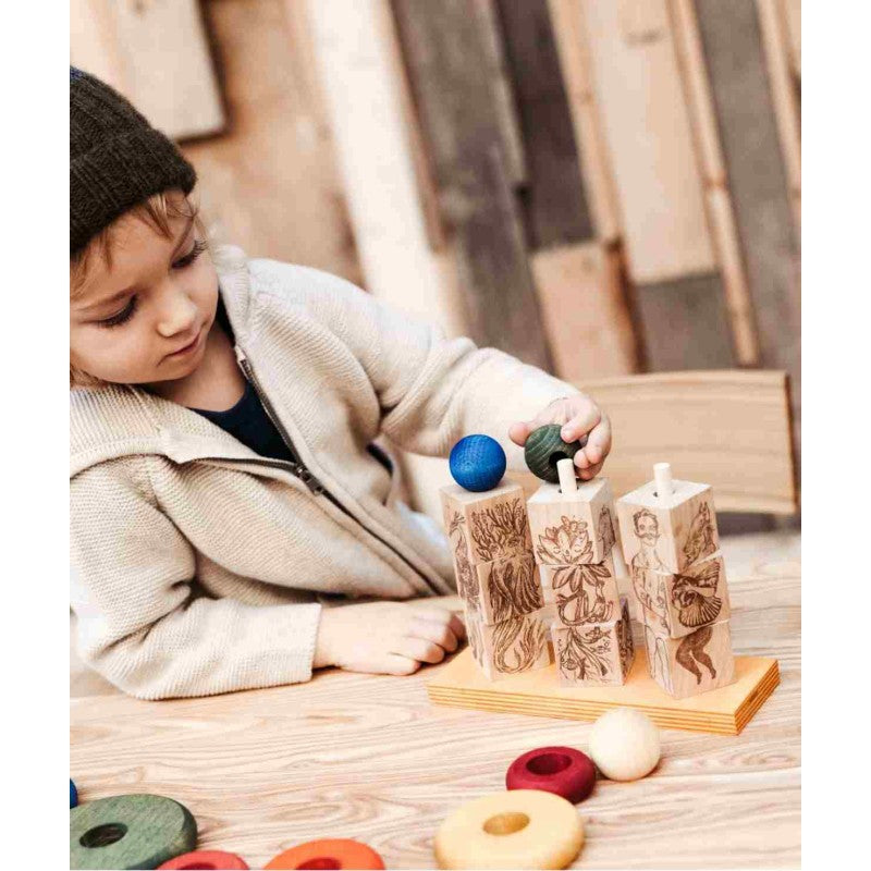Houten draaipuzzel Droomland kleurrijk – afbeelding 3