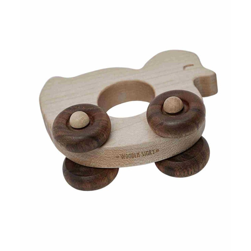 Houten eend op wielen – afbeelding 4