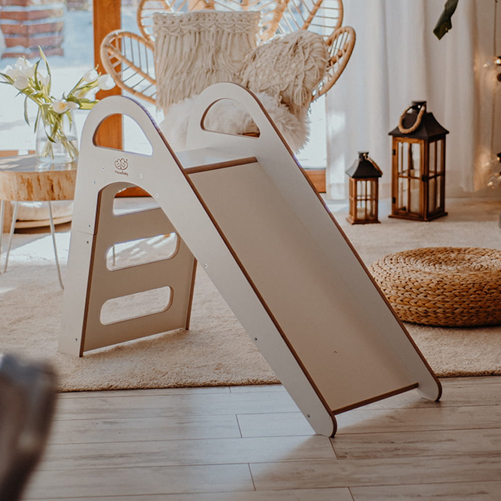 Houten glijbaan Scandi voor binnen wit