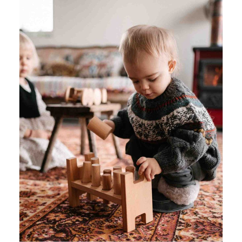 Houten hamerbank naturel – afbeelding 2