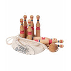 Houten kegelspel rood – afbeelding 2