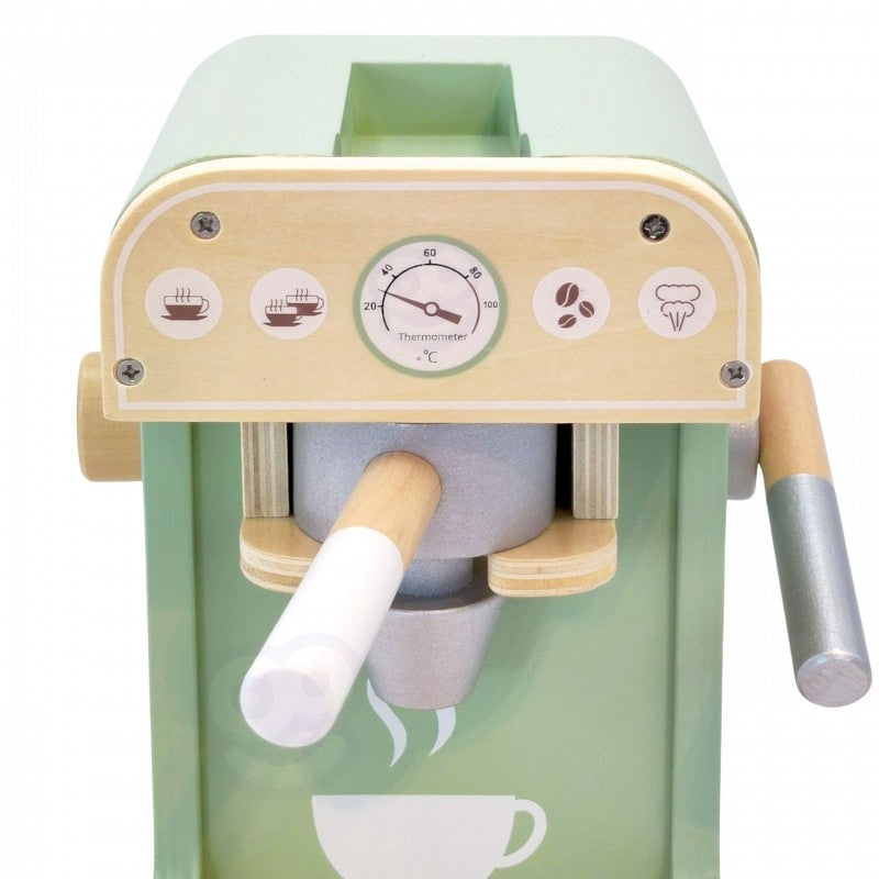 Houten keuken speelgoed – koffiezetapparaat baristaset 25-delig – afbeelding 5