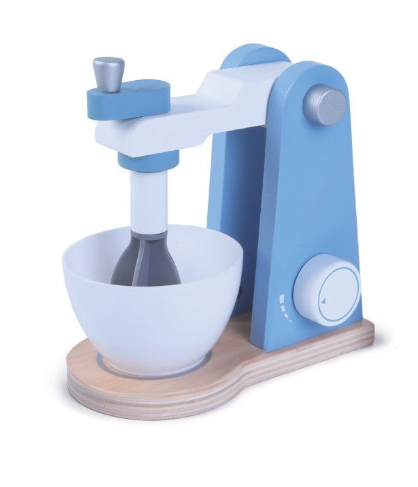Houten keuken speelgoed – mixer met kom en meel – afbeelding 3