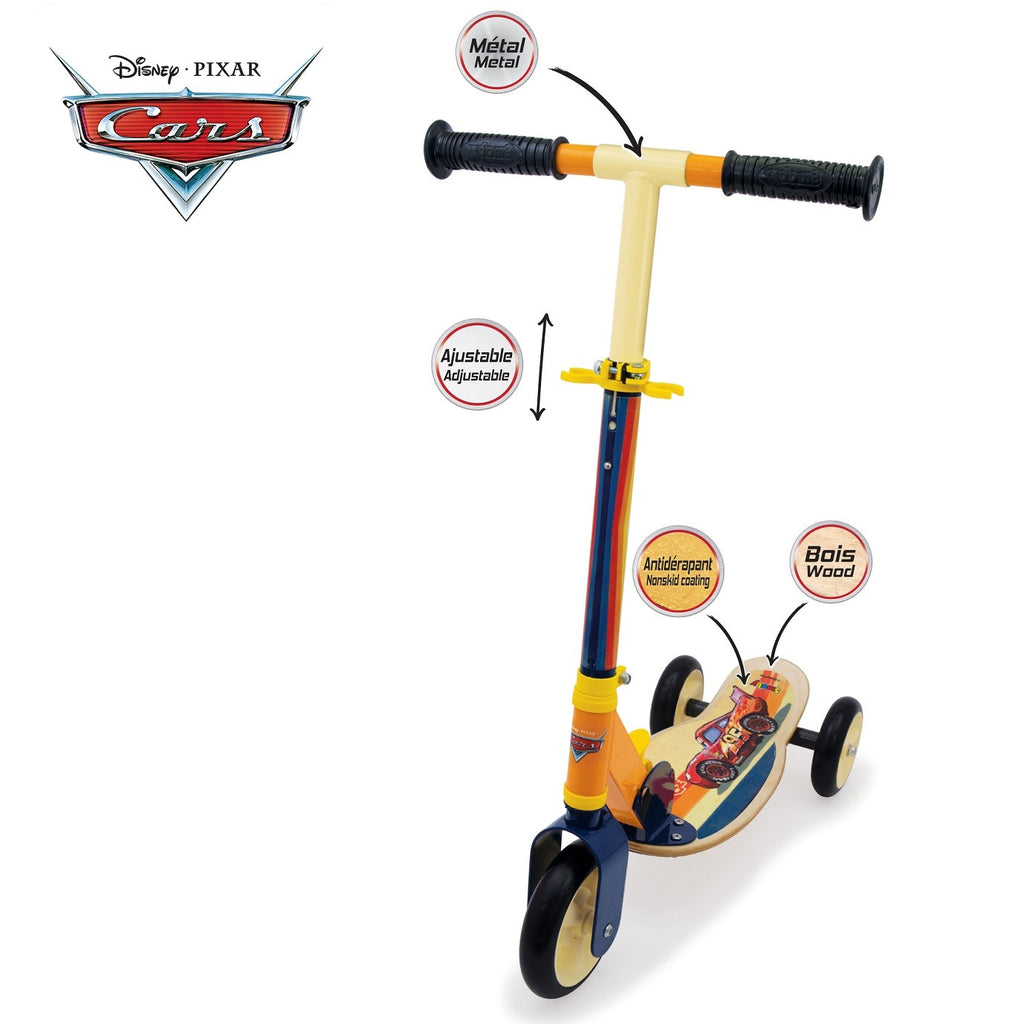 Houten kinderstep met drie wielen – Cars