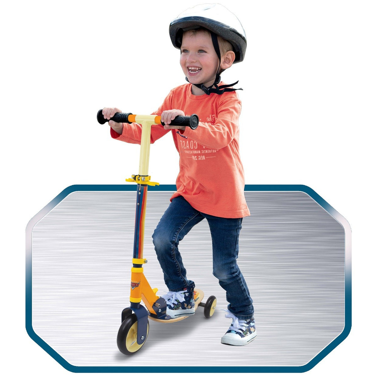 Houten kinderstep met drie wielen – Cars – afbeelding 5