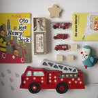 Houten lamp kinderkamer – brandweerauto – afbeelding 2