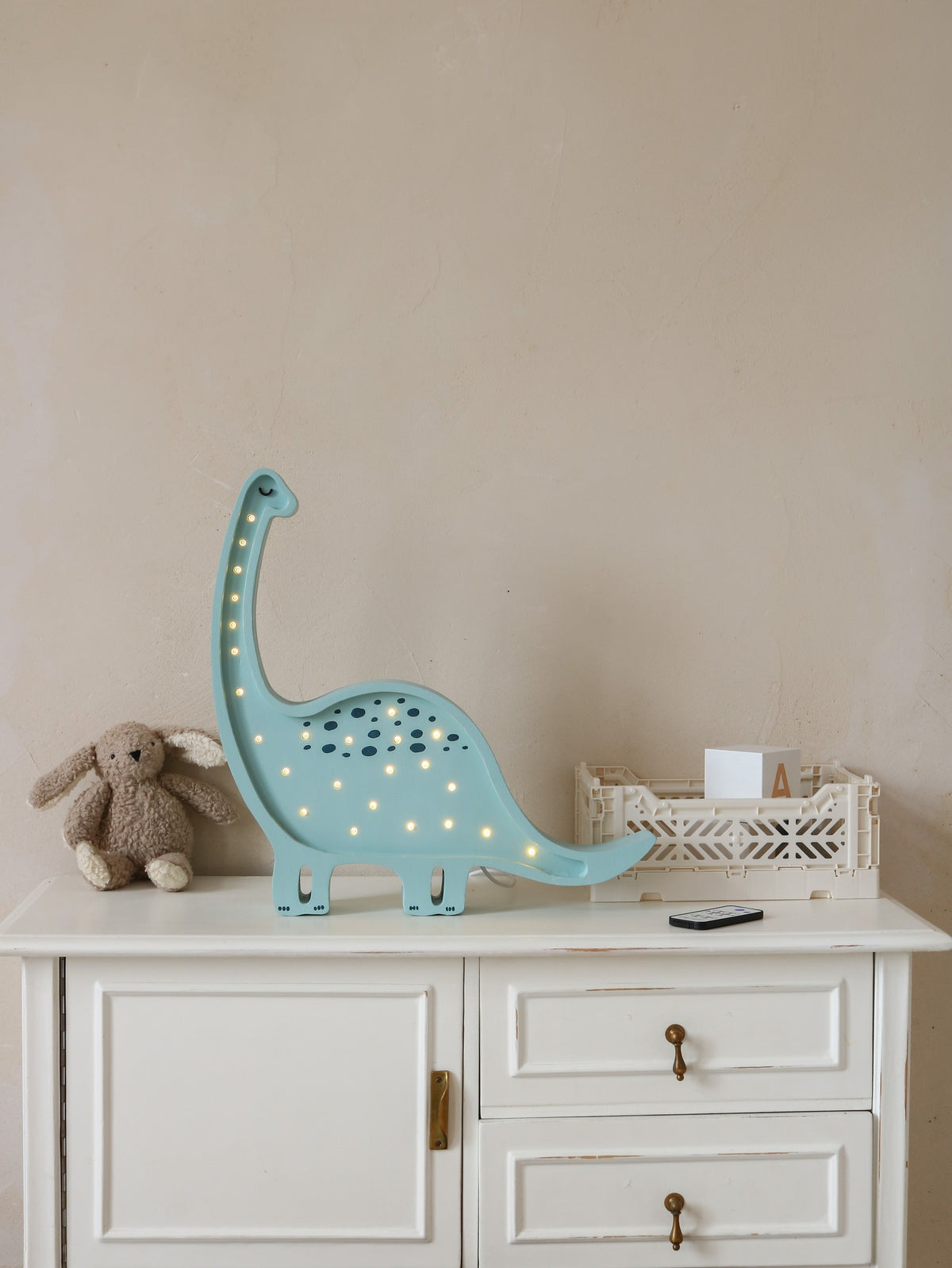 Houten lamp kinderkamer – dino diplodocus – afbeelding 5