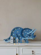 Houten lamp kinderkamer – dino triceratops