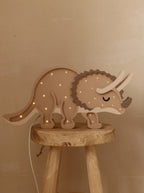 Houten lamp kinderkamer – dino triceratops – afbeelding 5