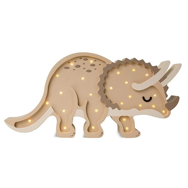 Houten lamp kinderkamer – dino triceratops – afbeelding 6