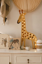 Houten lamp kinderkamer giraffe – nachtlamp met dimmer