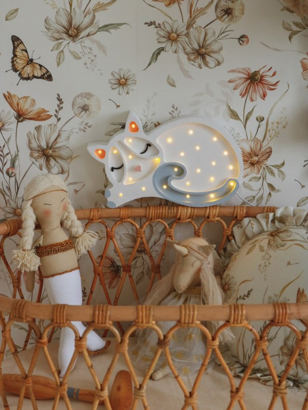 Houten lamp kinderkamer – kat – afbeelding 11