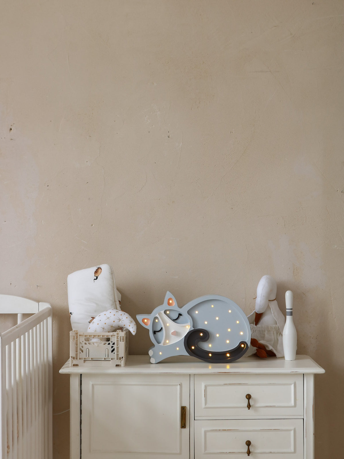 Houten lamp kinderkamer – kat – afbeelding 17