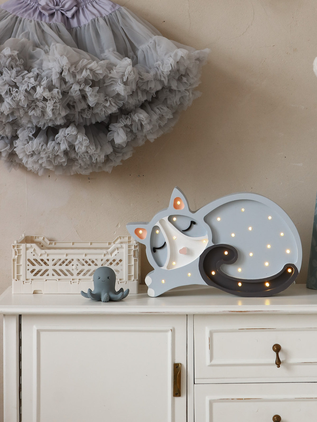 Houten lamp kinderkamer – kat – afbeelding 18