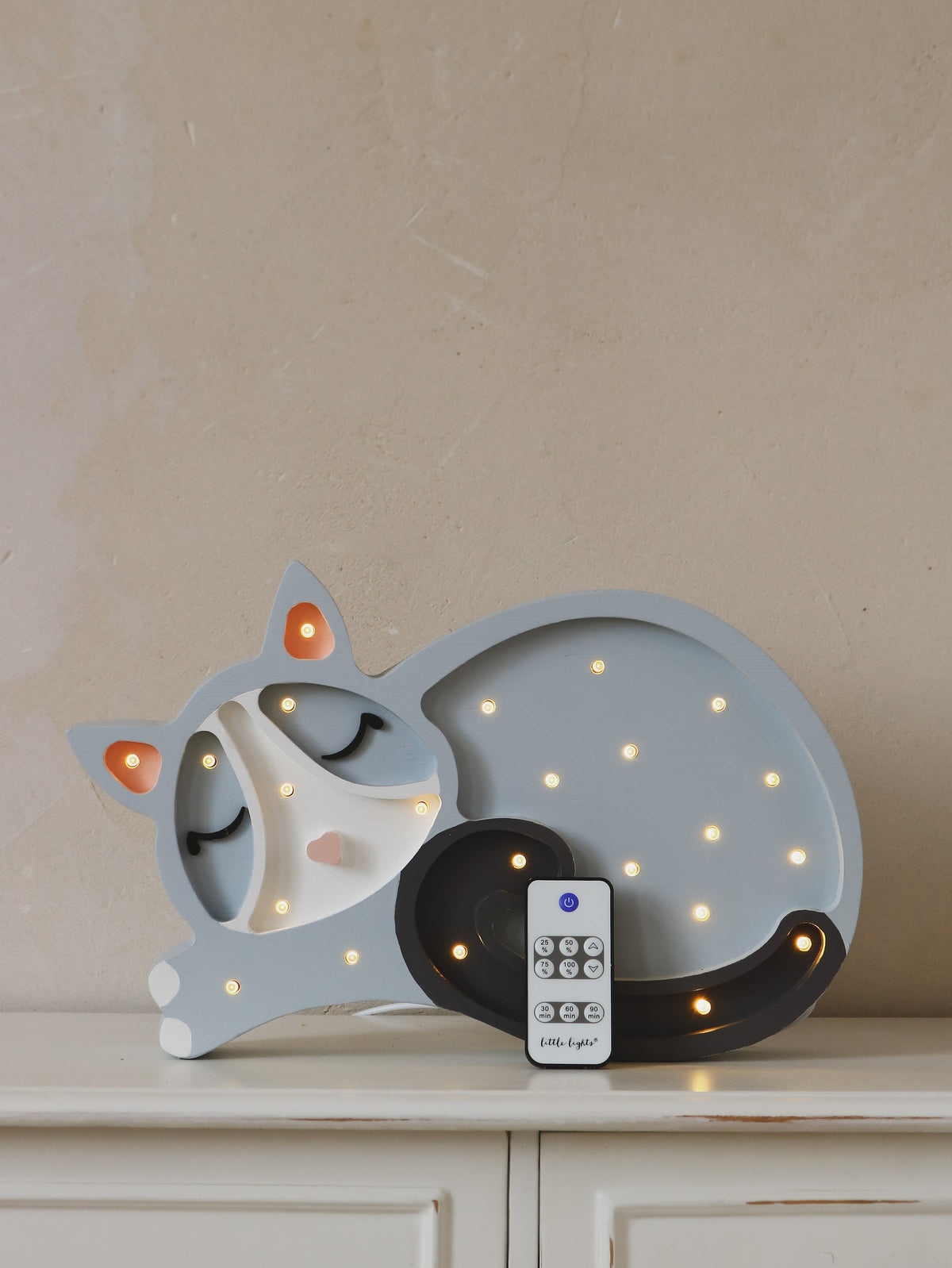 Houten lamp kinderkamer – kat – afbeelding 21