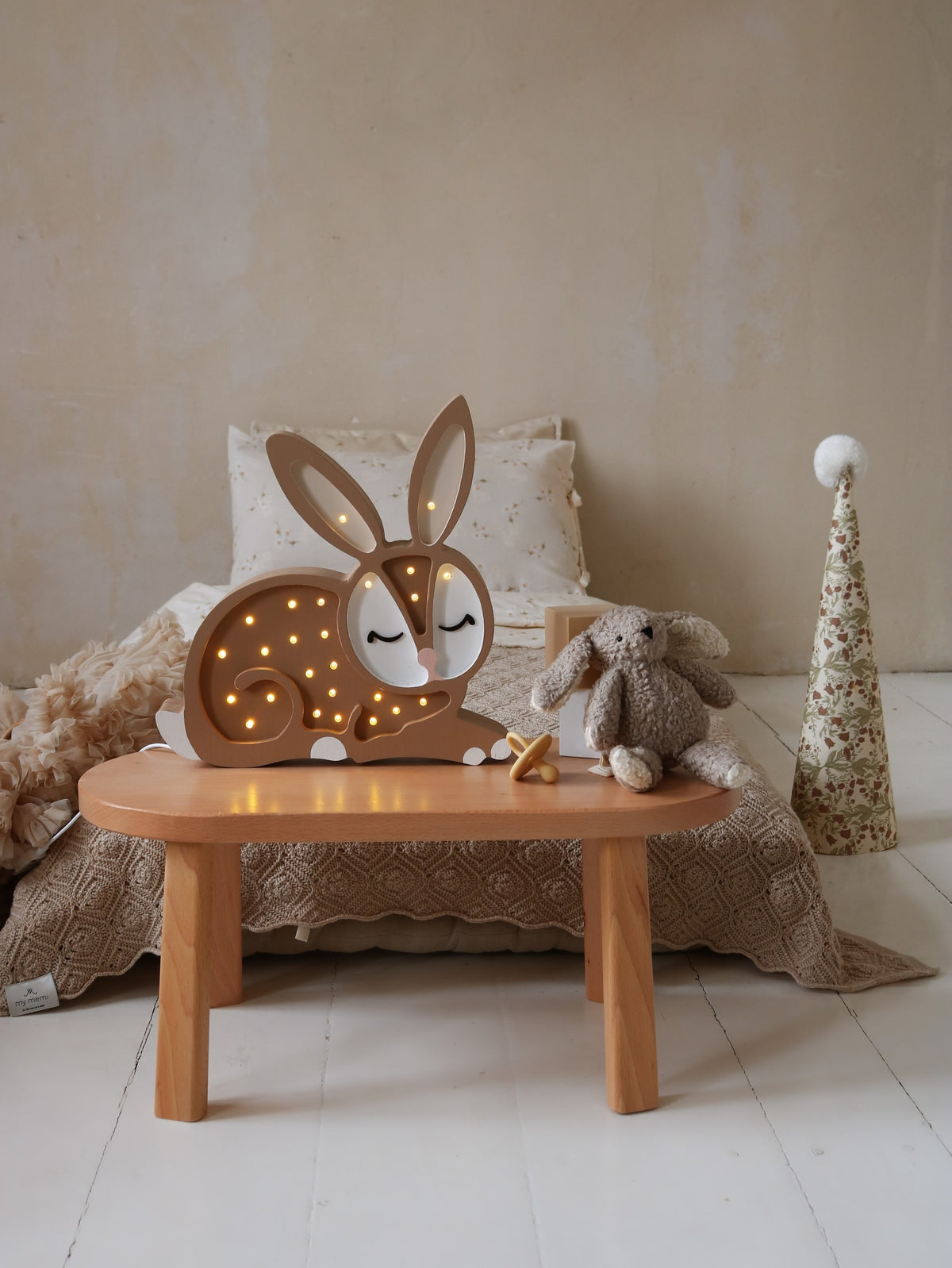 Houten lamp kinderkamer – konijn – afbeelding 5