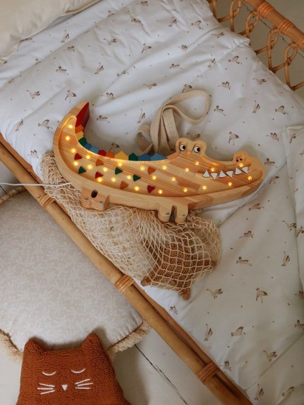 Houten lamp kinderkamer – krokodil