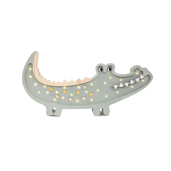 Houten lamp kinderkamer – krokodil – afbeelding 2
